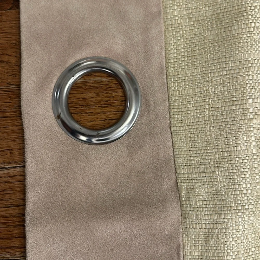 4 Crème color long curtains, big eyelets for curtain rod🤎🤎🤎